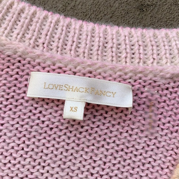 LoveShackFancy Naveen Cotton Candy Tie Dye V Neck Sweater - Picture 6 of 9